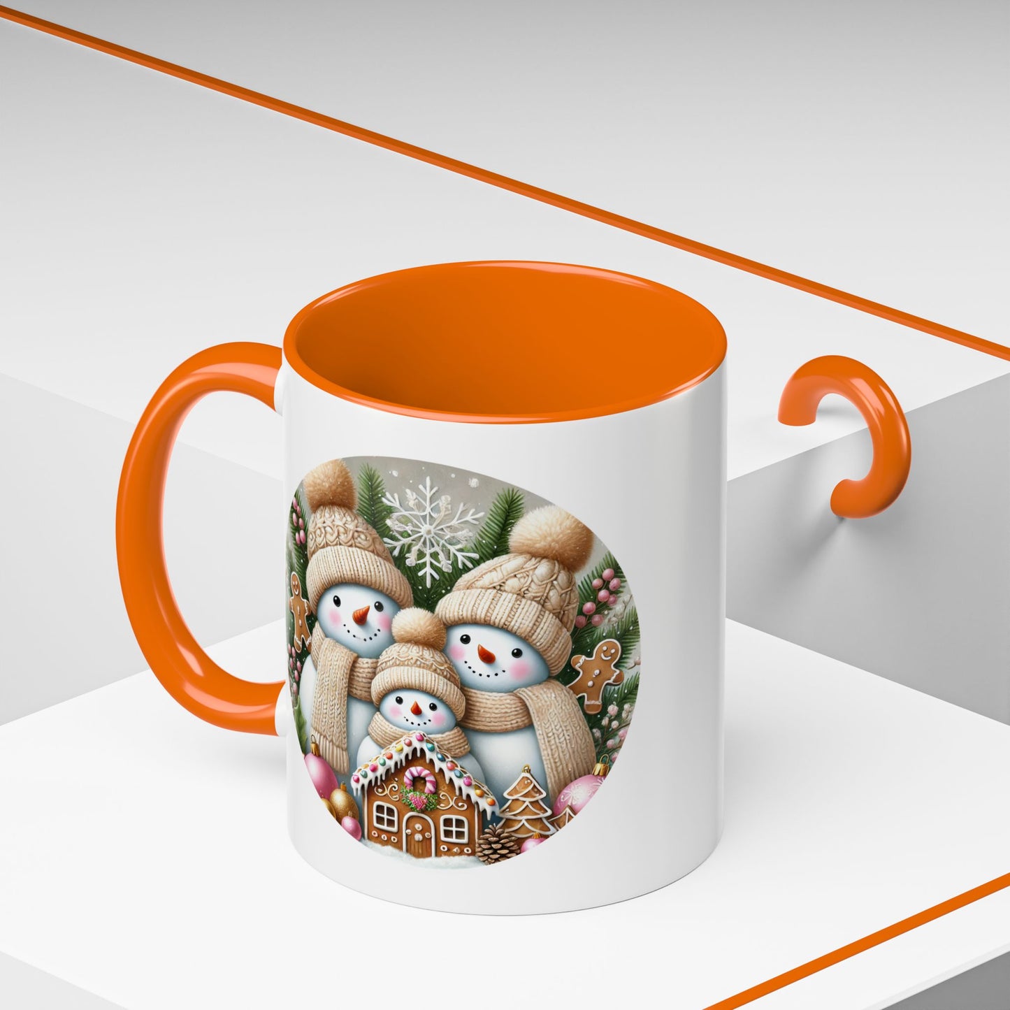 Christmas Mug - Gingerbread Snowman Family