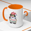 Christmas Mug - Merry Christmas Red & Green Text Gnome Present