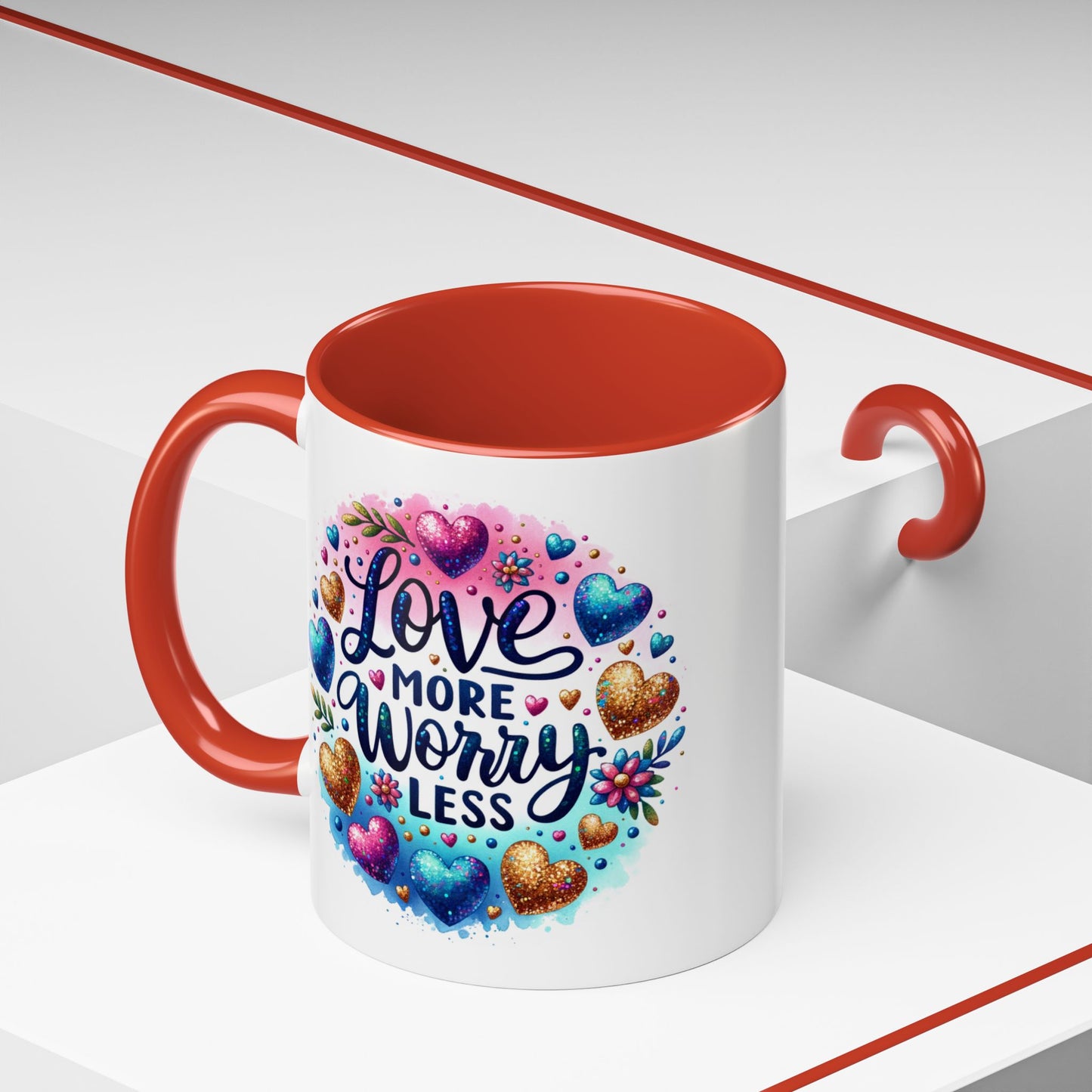 Wellness Mug - Love More Worry Less Circle