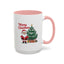 Christmas Mug - Merry Christmas Red Text Santa Tree Presents