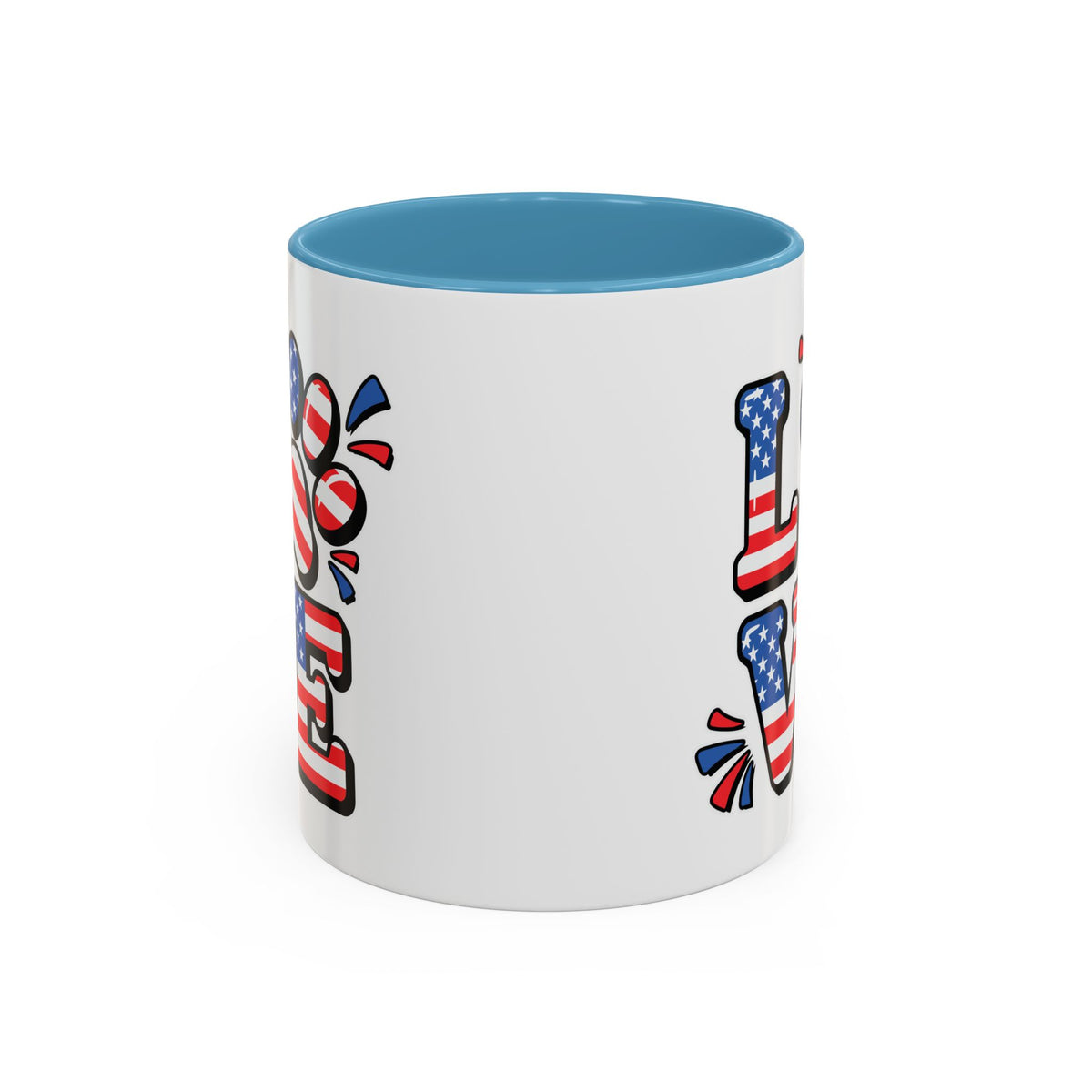 4th of July Mug - Animal Love USA Flag