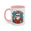 Christmas Mug - Merry Christmas Black & Red Text Cool Santa
