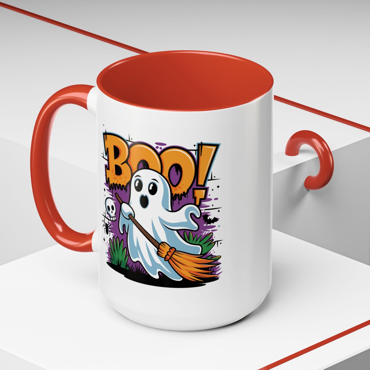 Halloween Mug - Boo! Flying Ghost With Broom