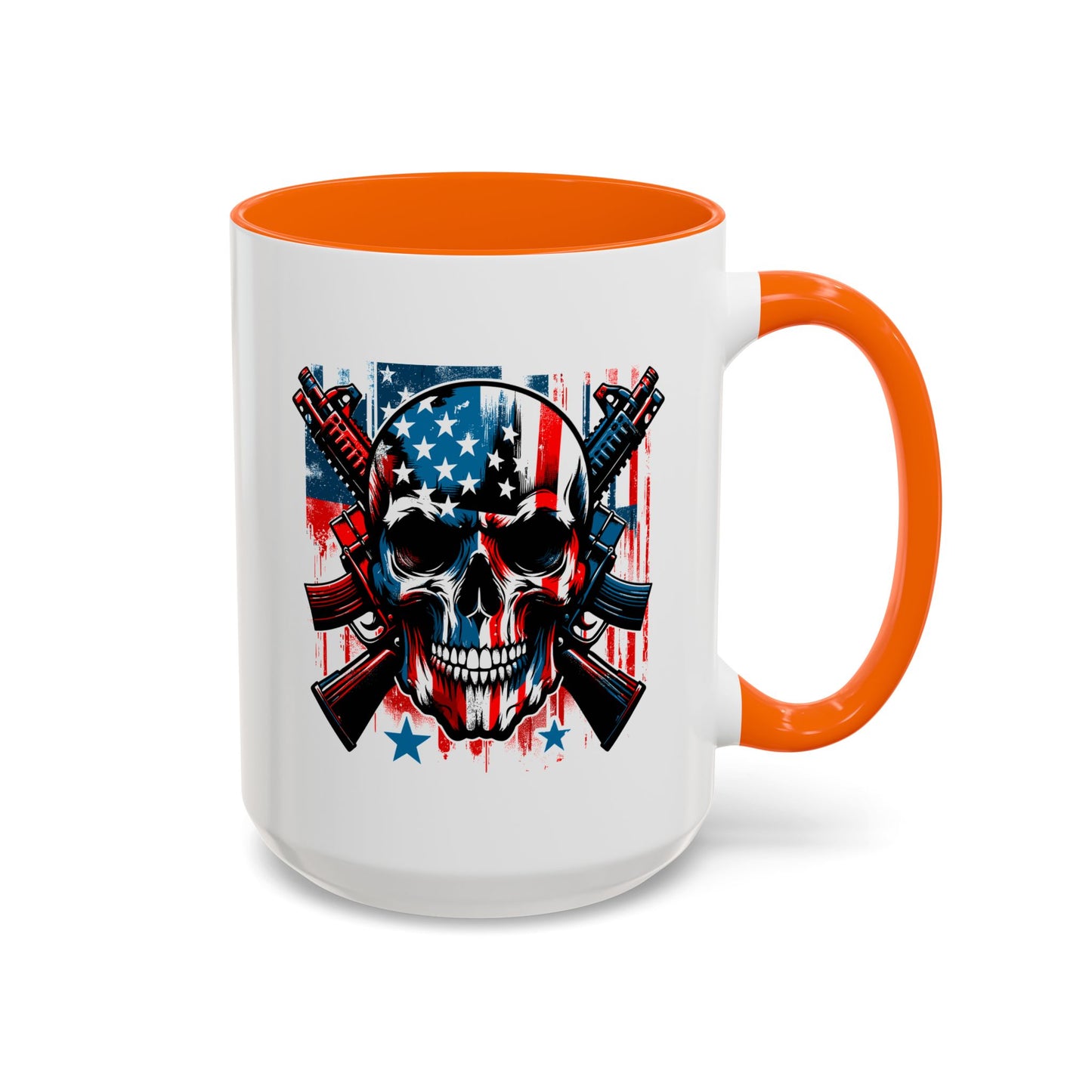 4th of July Mug - Skull With American Flag