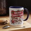 Christmas Mug - Merry Christmas White Text Reindeer Snowmen Penguin