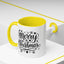 Christmas Mug - Merry Christmas Black Text Tree Snowflakes Hearts