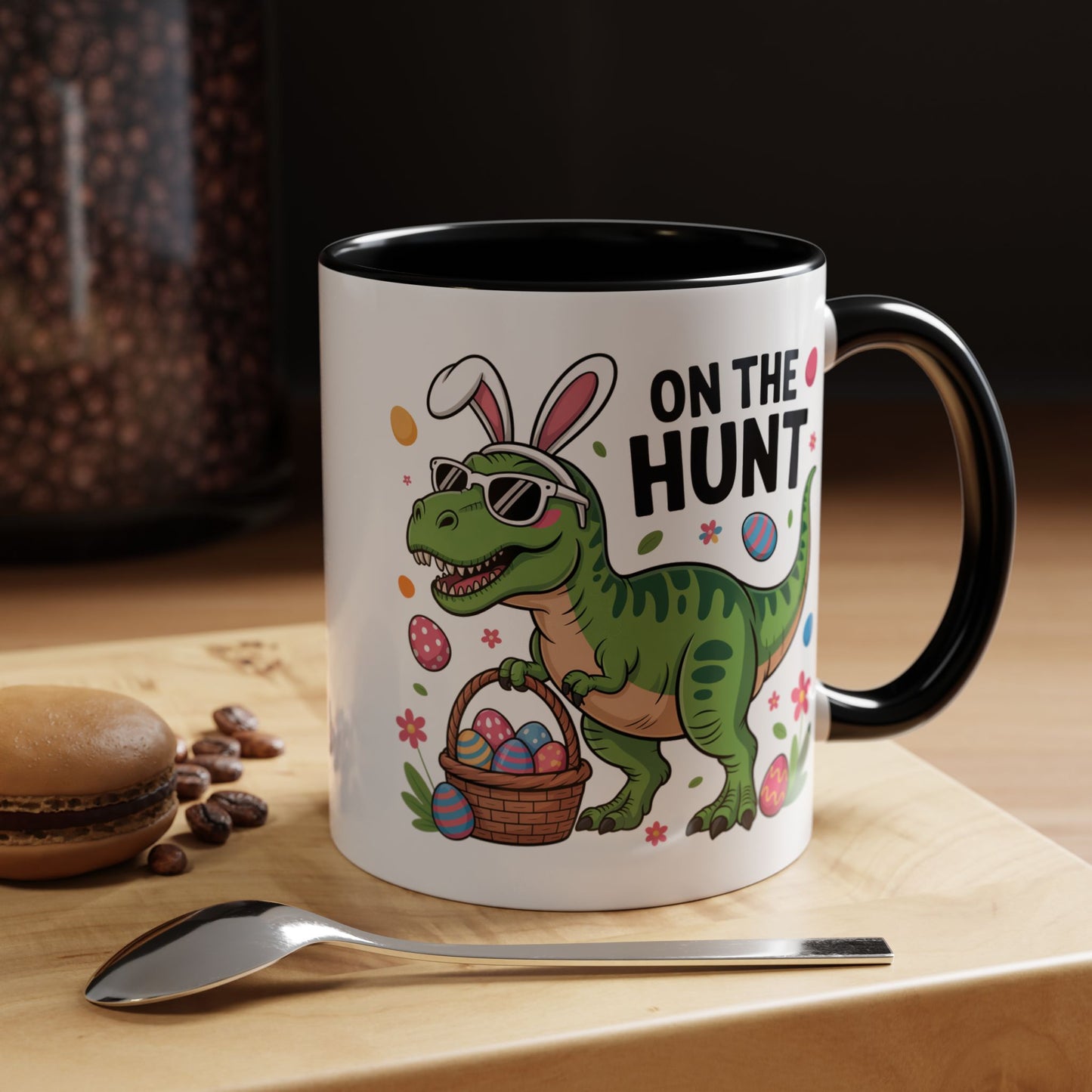 Easter Mug - On The Hunt Dinosaur