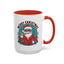 Christmas Mug - Merry Christmas Black & Red Text Cool Santa