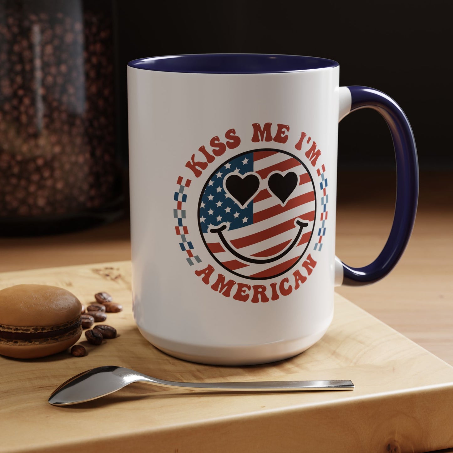 4th of July Mug - Kiss Me I'm American