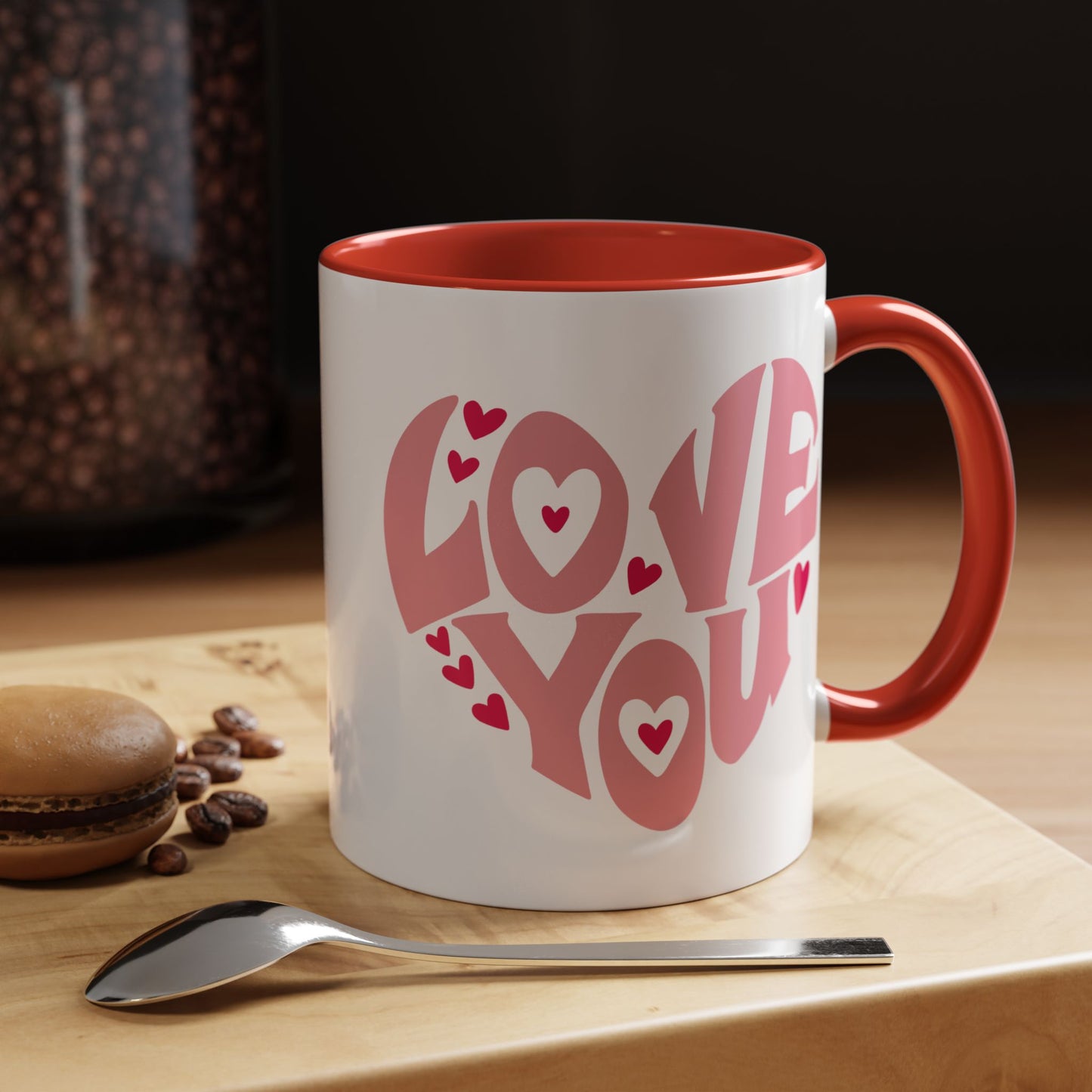 Valentine's Day Mug - Love You Heart Lettering