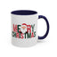 Christmas Mug - Merry Christmas Green & Red Text Santa