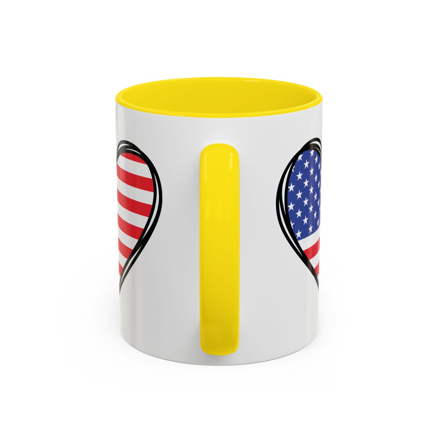 4th of July Mug - USA Flag Heart