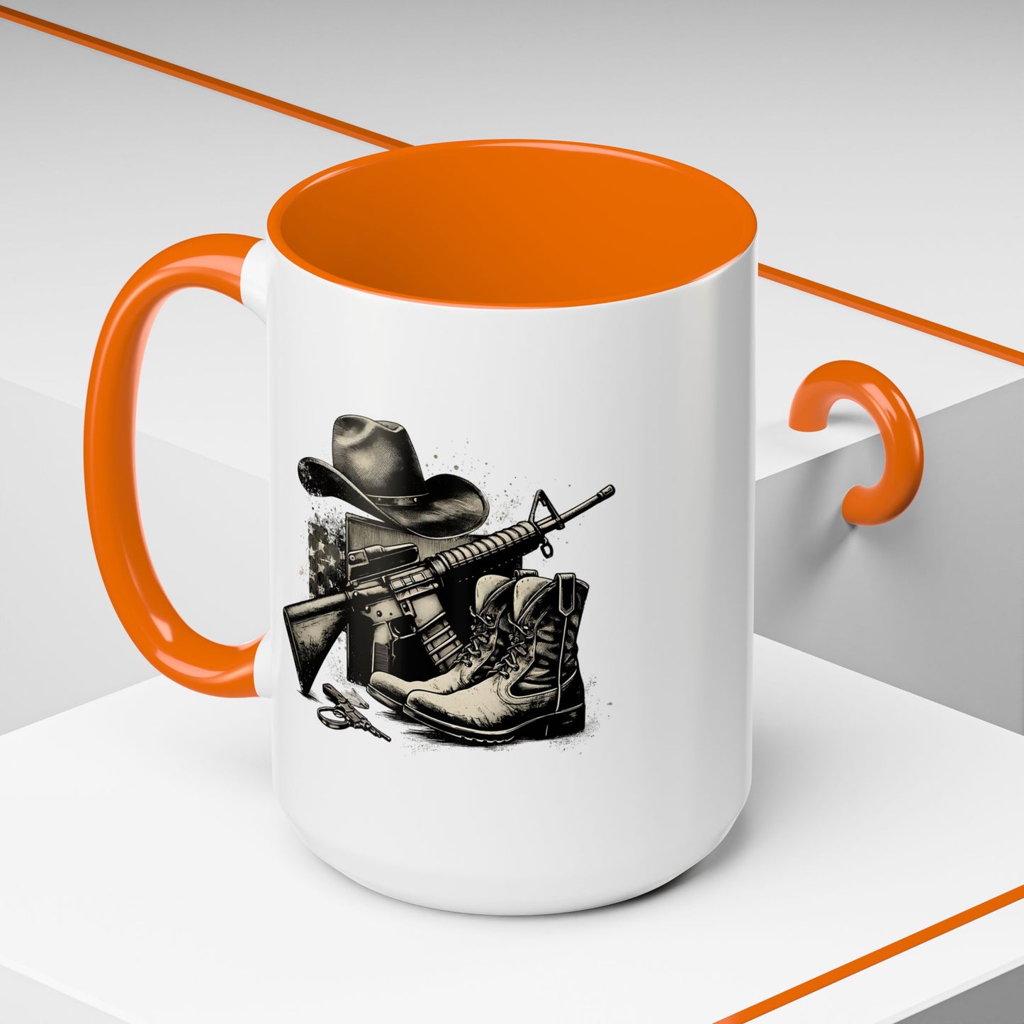 4th of July Mug - Soldier Hat Boots Gun