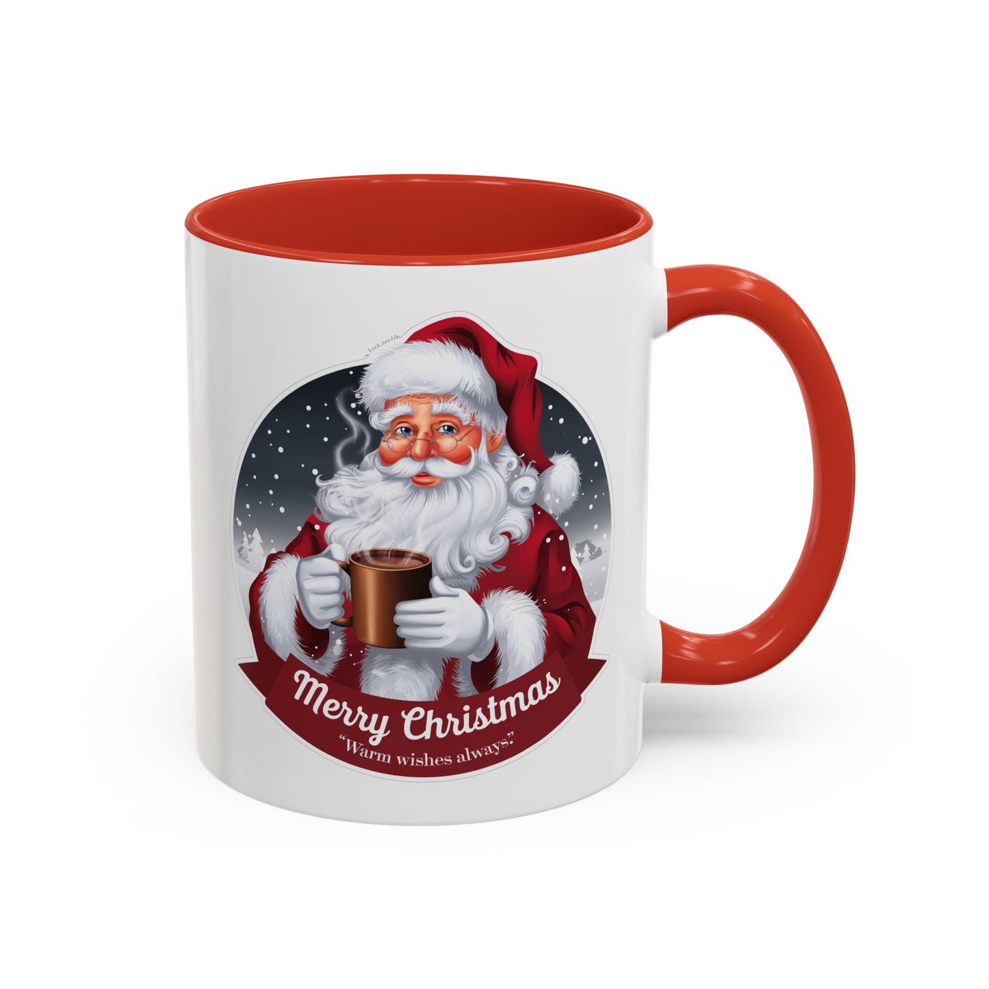 Christmas Mug - Merry Christmas Warm Wishes Always Santa