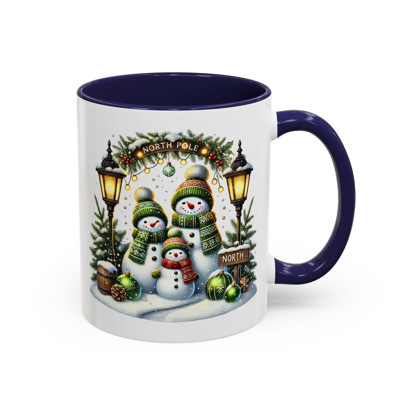 Christmas Mug - Green Snowman Family