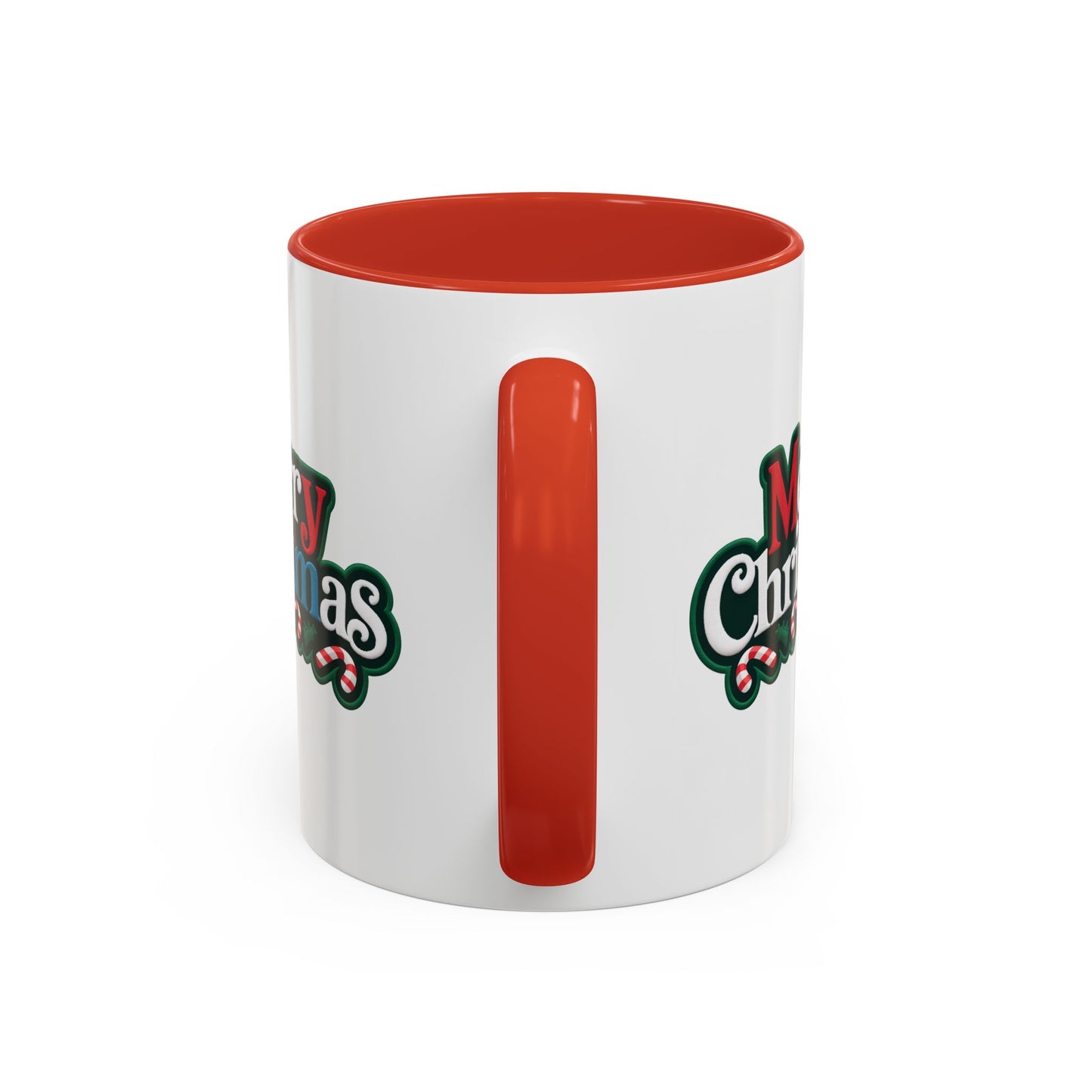 Christmas Mug - Merry Christmas White Red & Blue Text