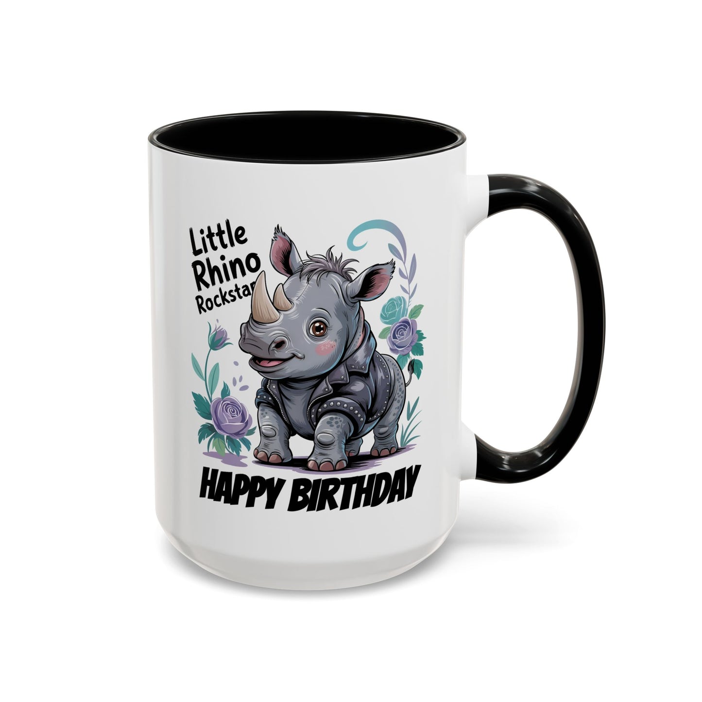Birthday Mug - Happy Birthday Little Rhino Rockstar