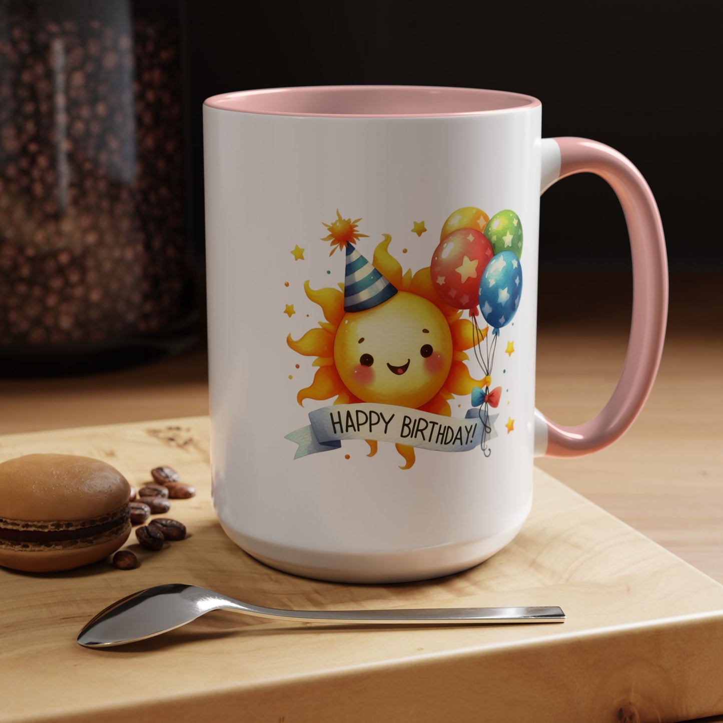 Birthday Mug - Happy Birthday Sun & Balloons
