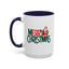 Christmas Mug - Merry Christmas Green & Red Text Santa Present