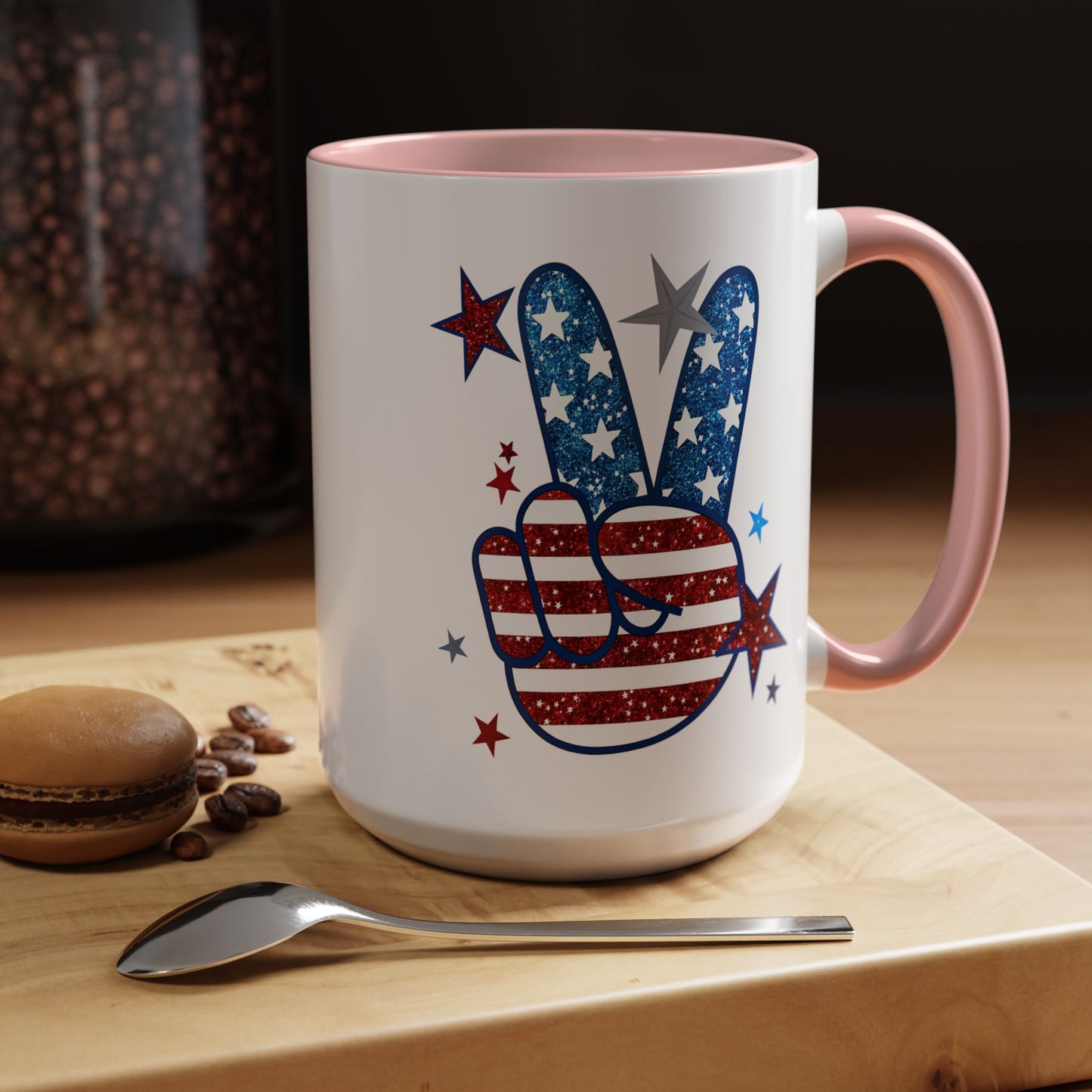 4th of July Mug - America Peace Sign