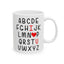 Anniversary Mug - I Love You Alphabet