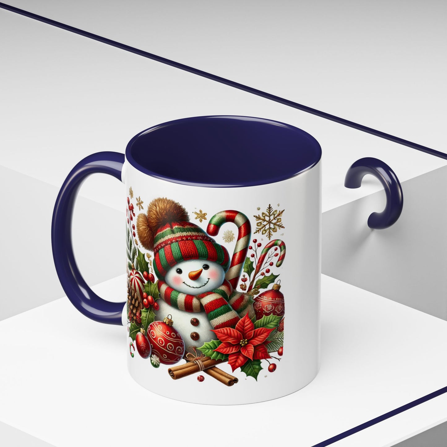 Christmas Mug - Red and Green Snowman 2