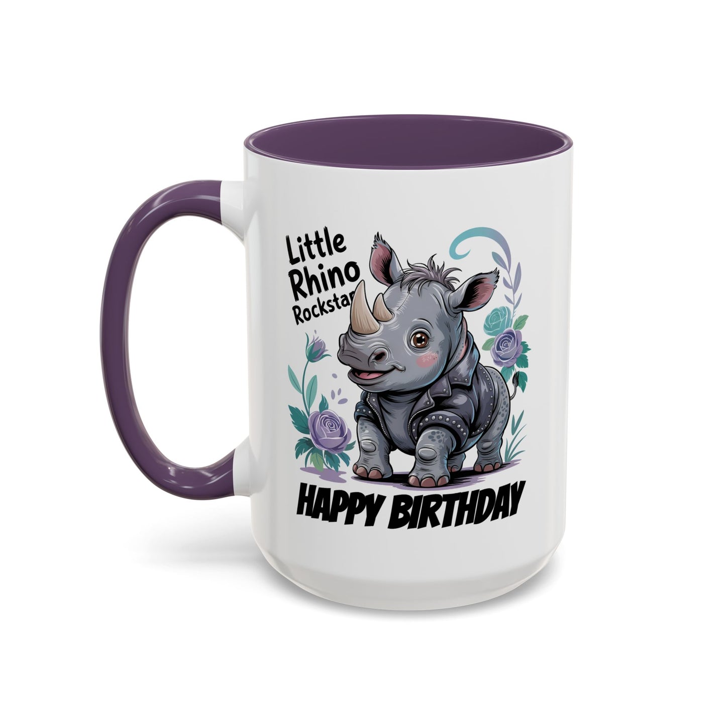 Birthday Mug - Happy Birthday Little Rhino Rockstar