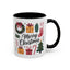 Christmas Mug - Merry Christmas Green Text Presents Tree Candy Cane