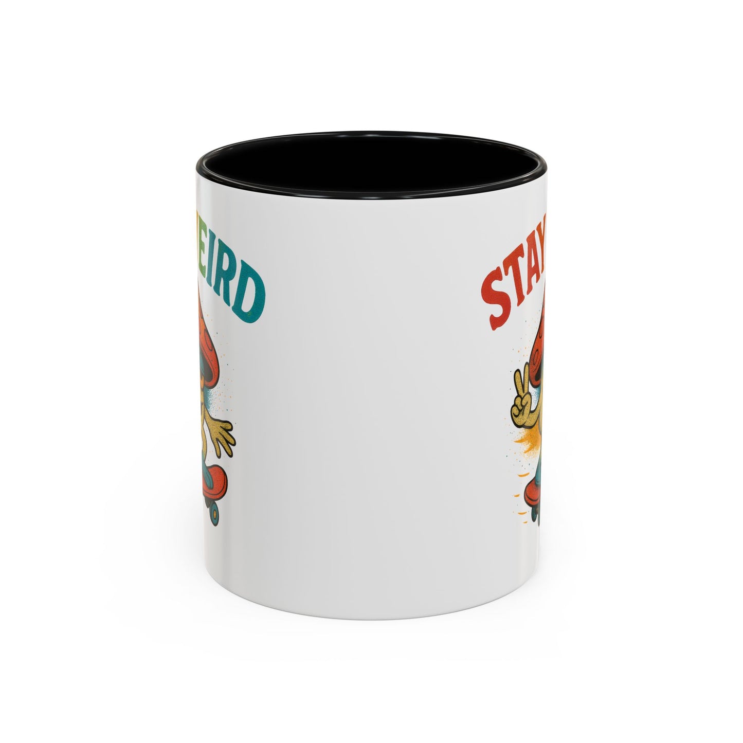 Humor Mug - Stay Weird Mushroom Skateboard