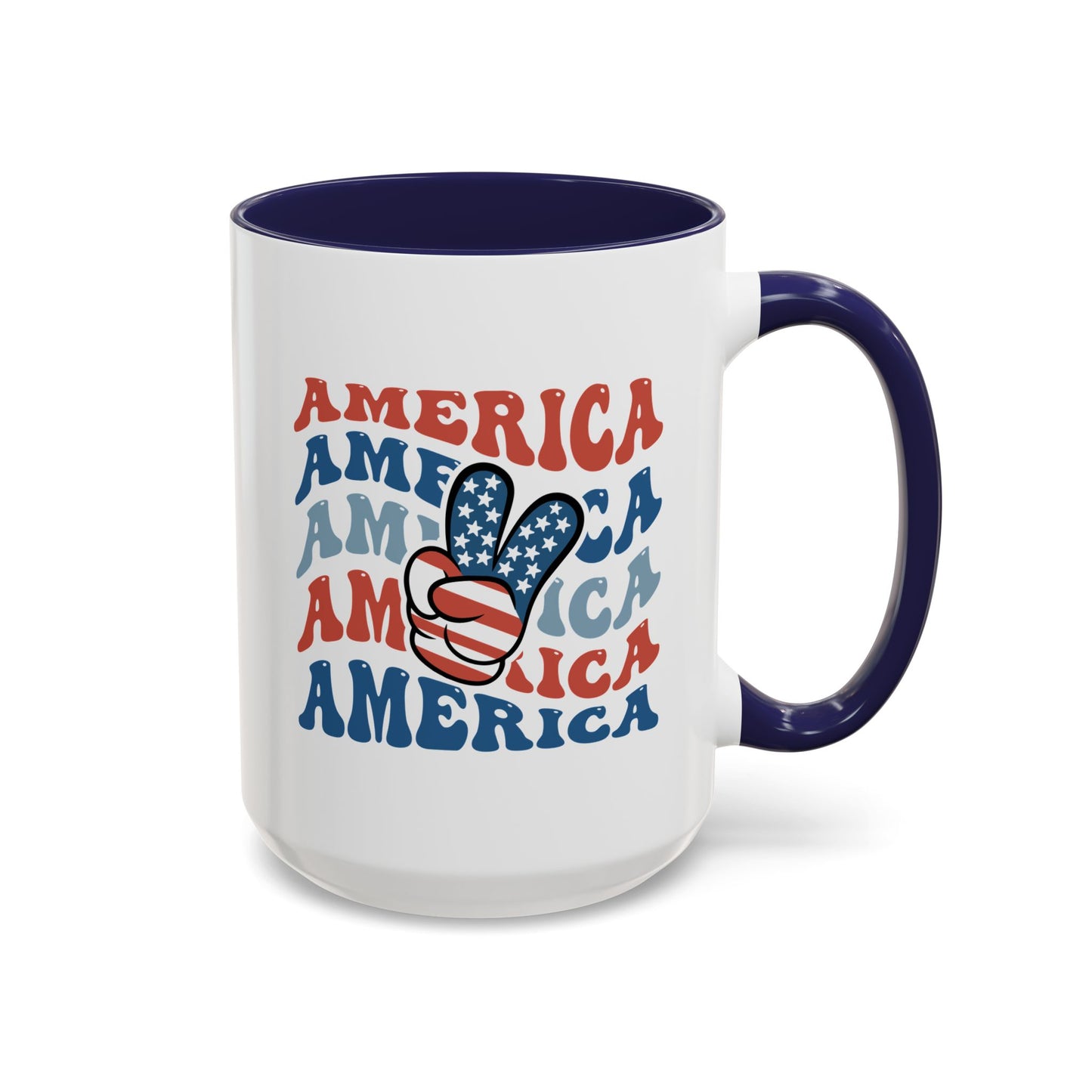 4th of July Mug - America peace Sign