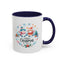 Chistmas Mug - Merry Christmas Snowman and Snowlady