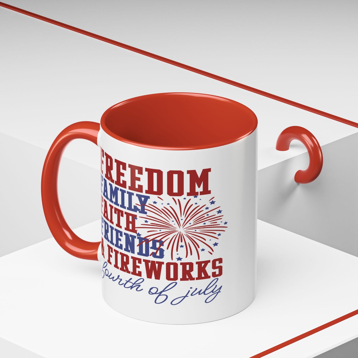 4th of July Mug - Freedom Family Faith