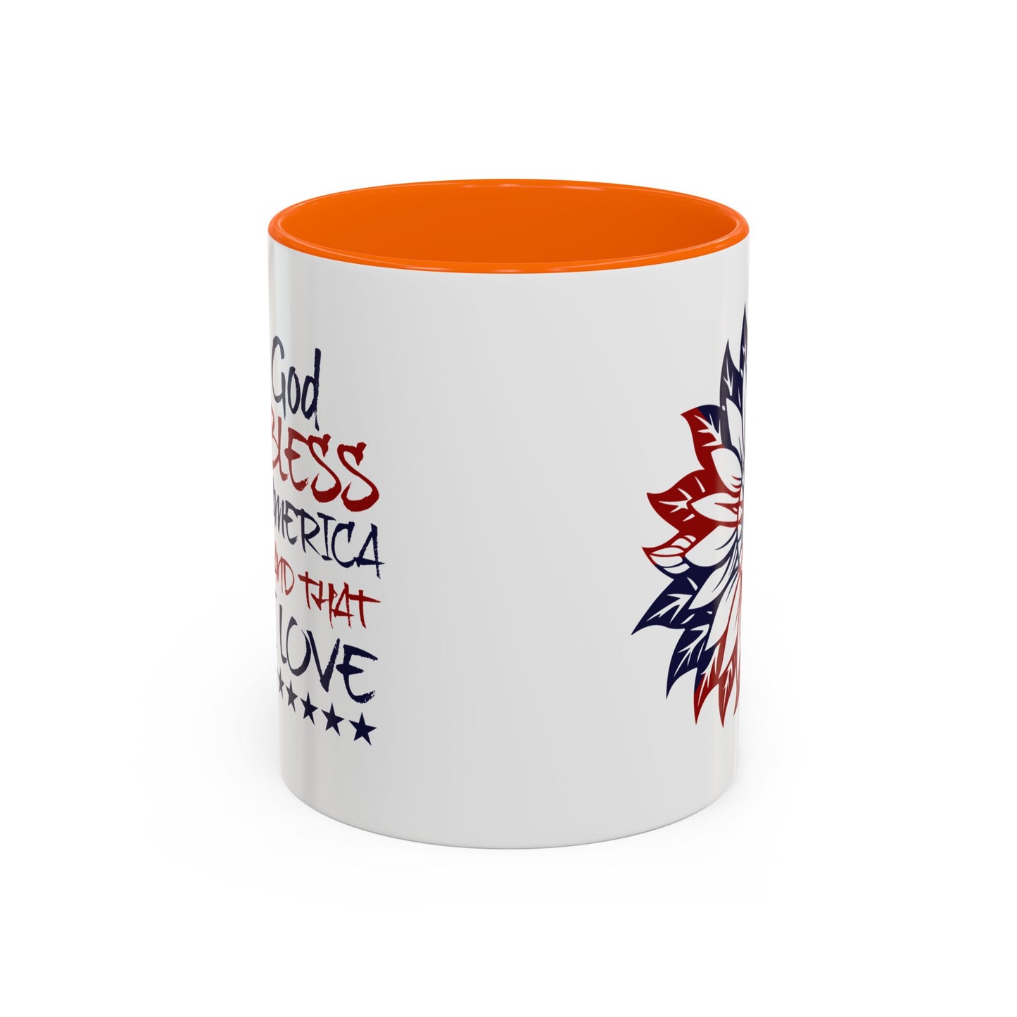 4th of July Mug - God Bless America Sunflower