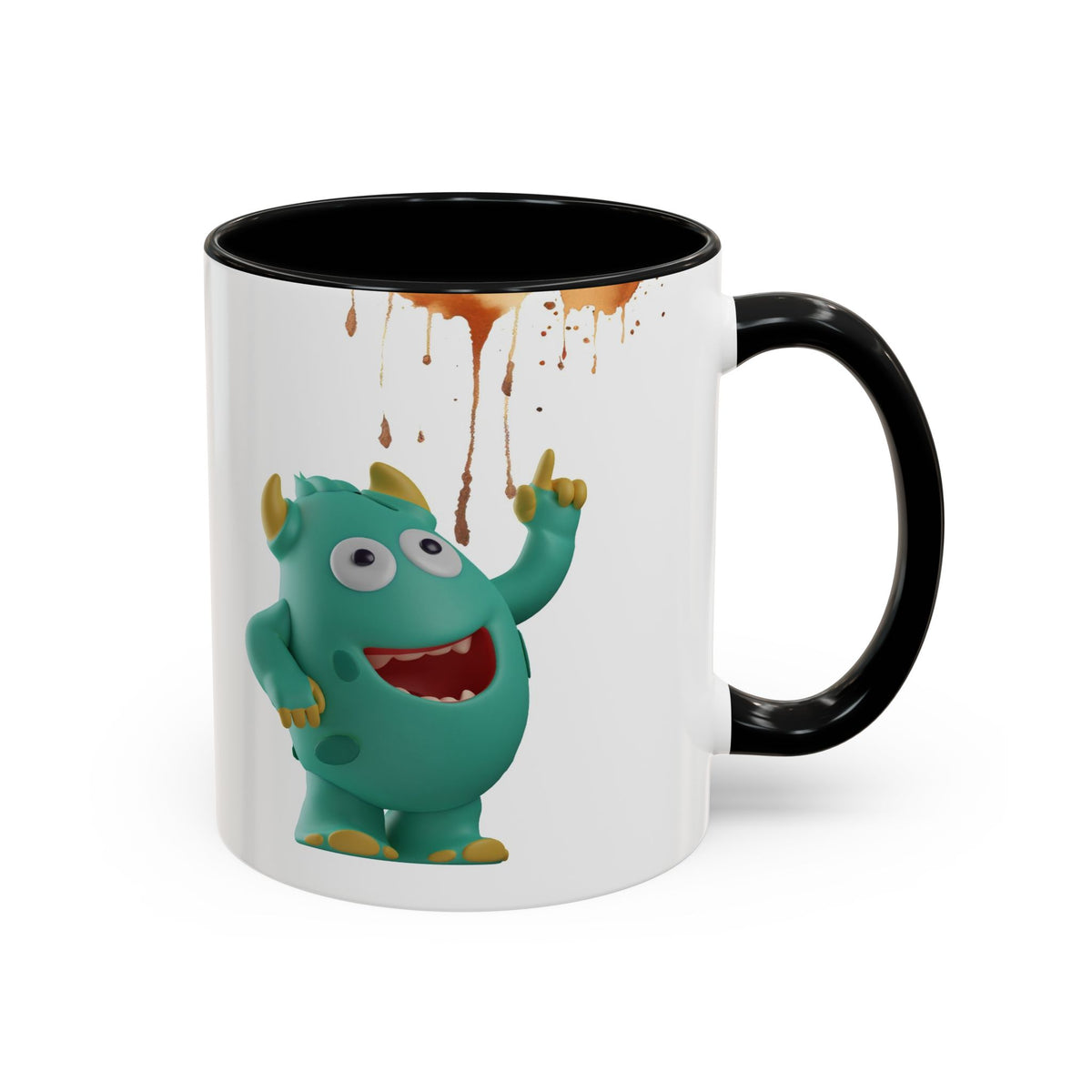 Humor Mug - Monster Drinks Coffee Spill