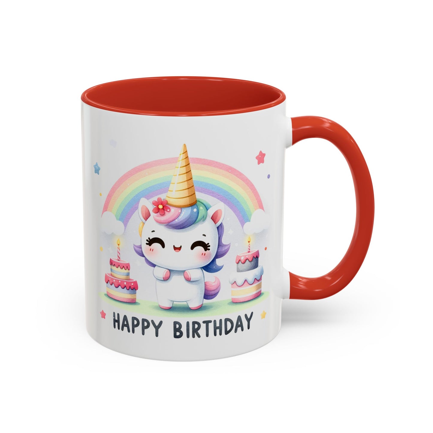 Birthday Mug -  Unicorn With Cakes
