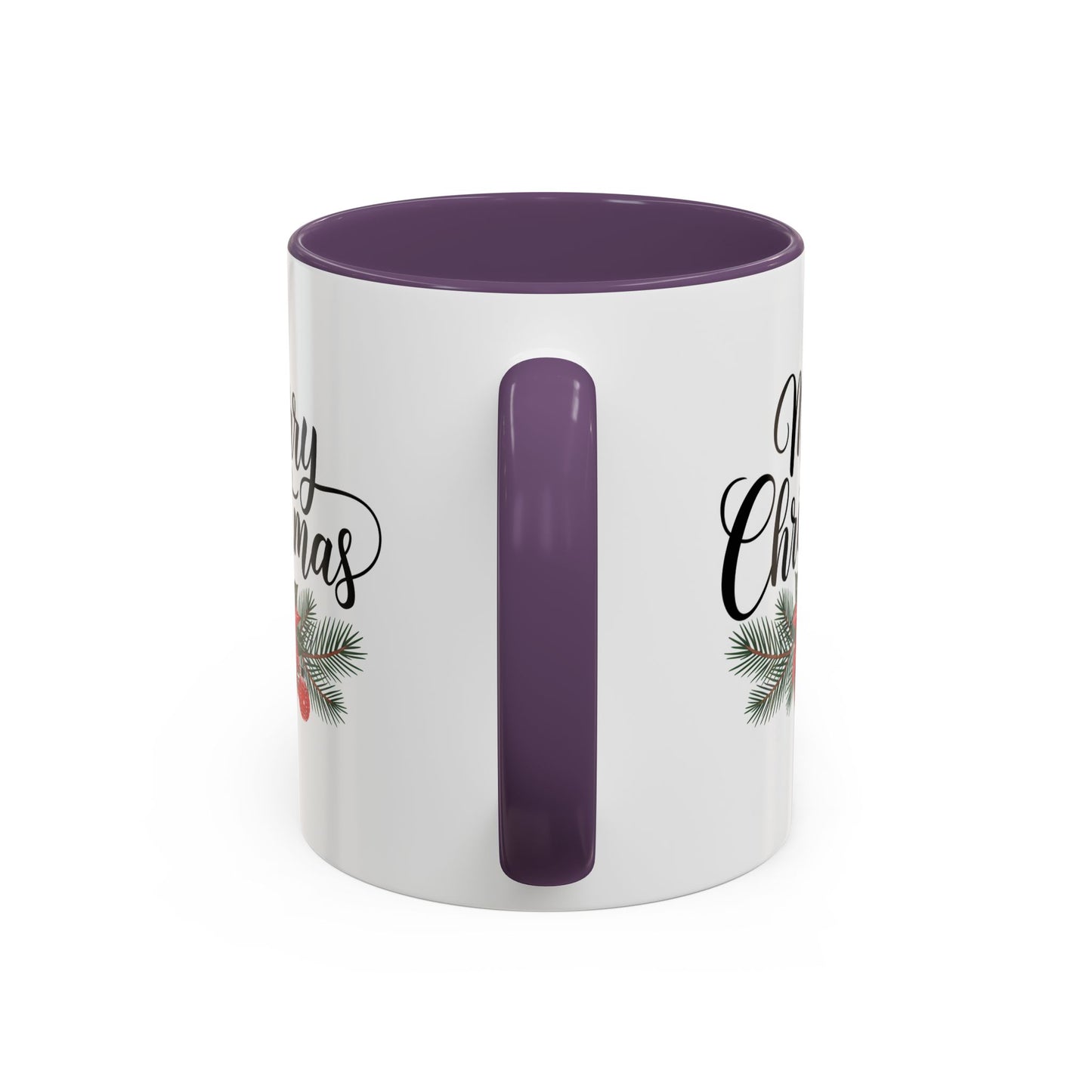 Christmas Mug - Merry Christmas Black Text Mistletoe