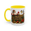 Christmas Mug - Merry Christmas Gold Text Santa Point Ornaments