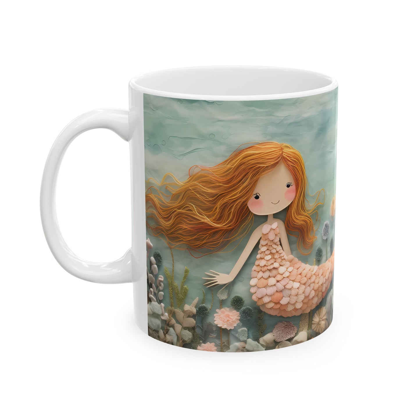 Artistic Mug - Felted Mermaid