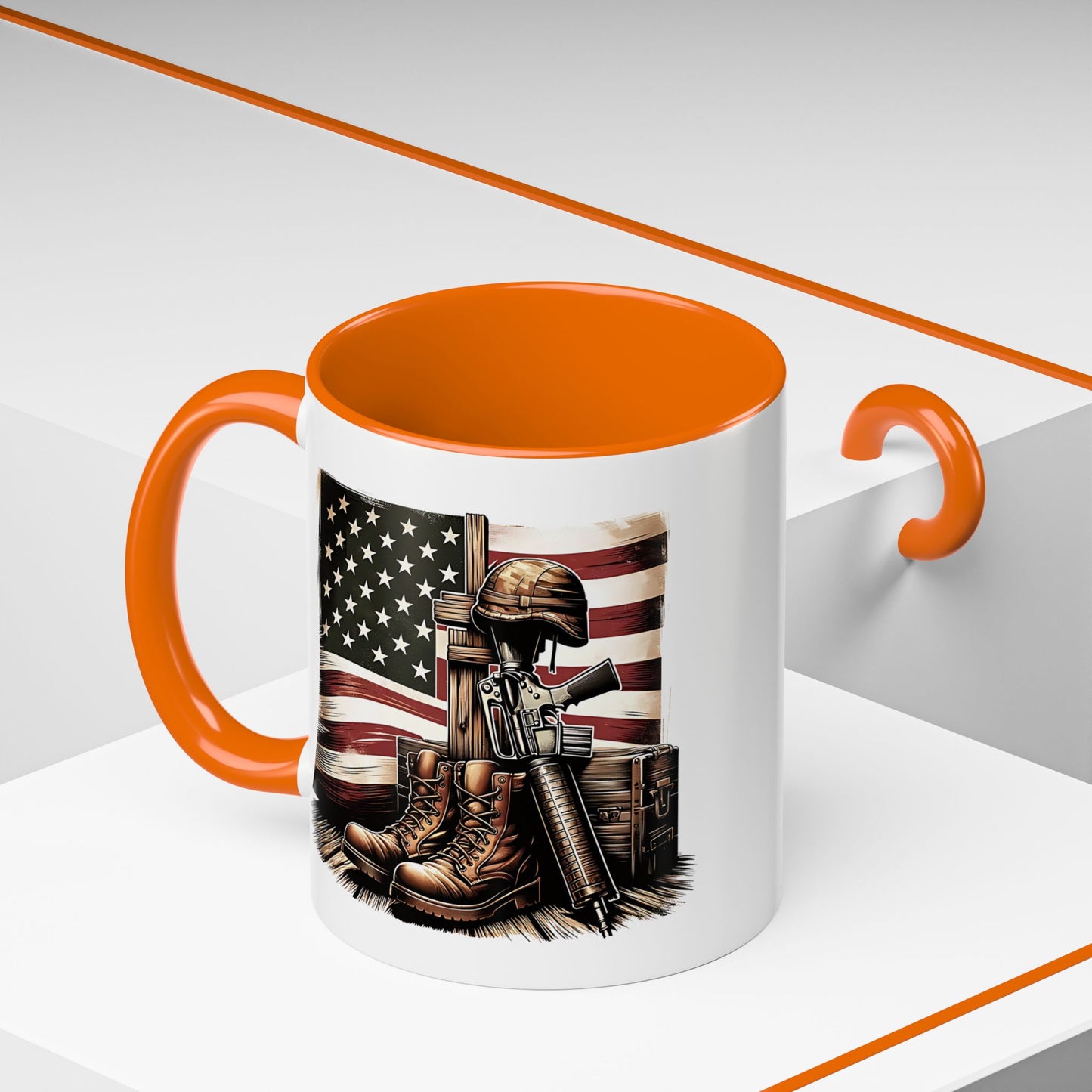 4th of July Mug - Fallen Soldier Boots Flag 3
