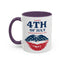 4th of July Mug - Happy 4th of July Flag Lips