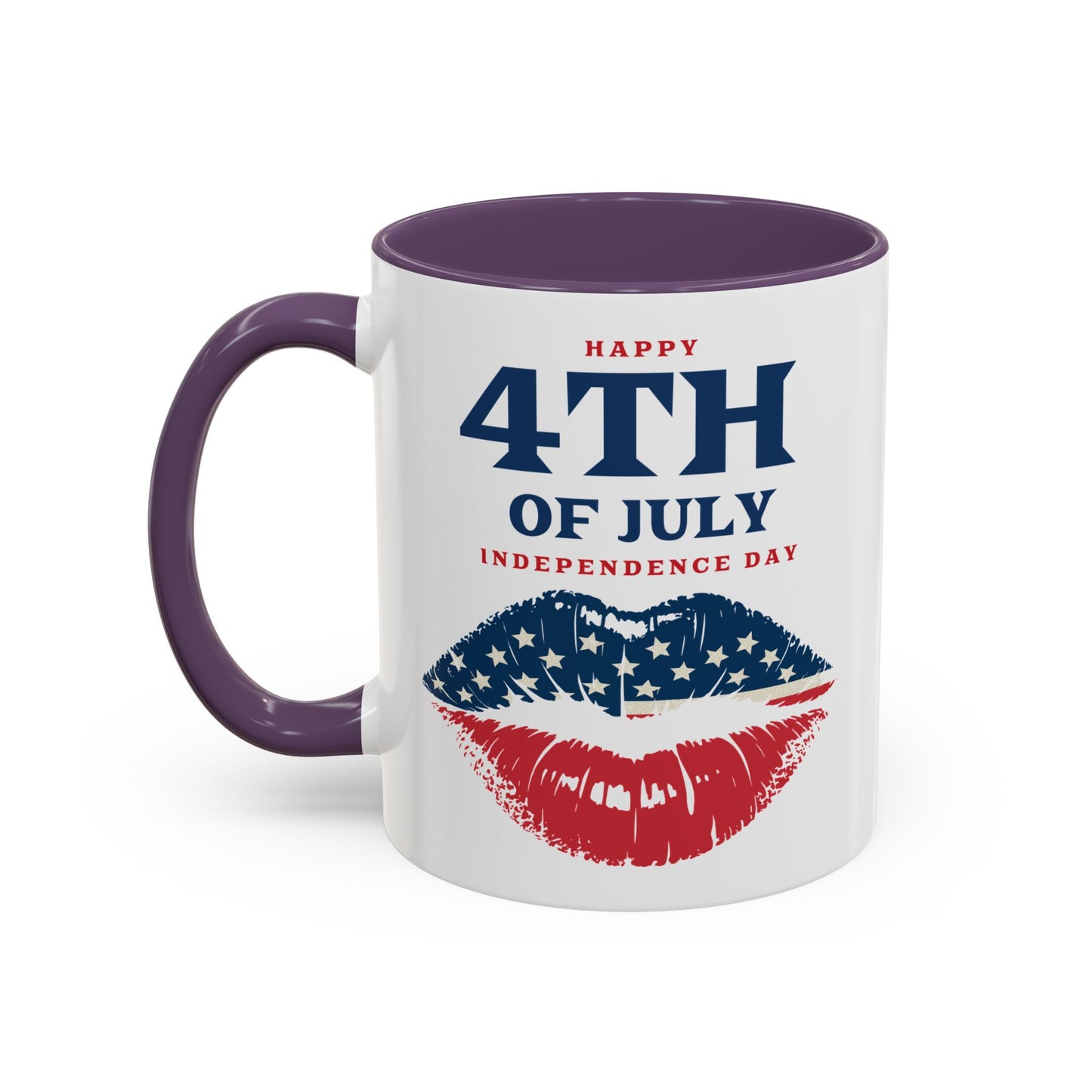 4th of July Mug - Happy 4th of July Flag Lips