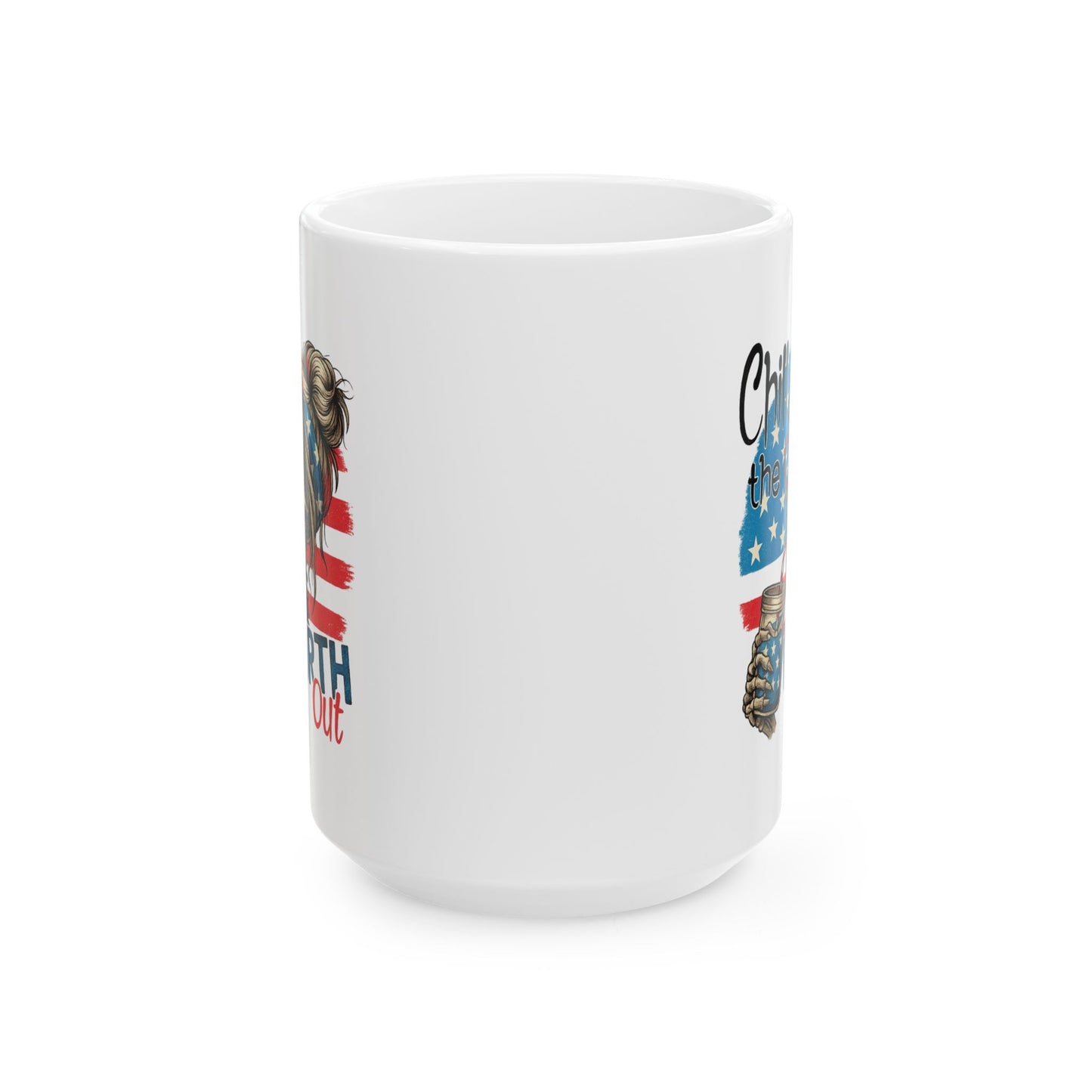 4th of July Mug - Chill the Fourth Out Skeleton