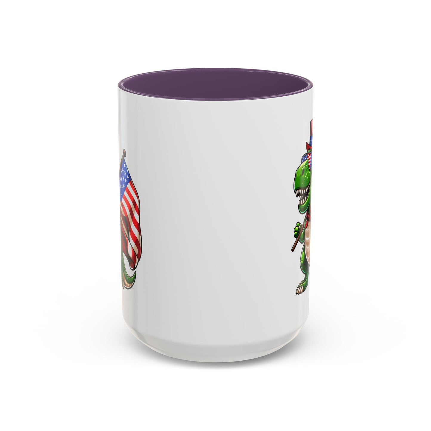 4th of July Mug - T Rex Dinosaur USA Flag