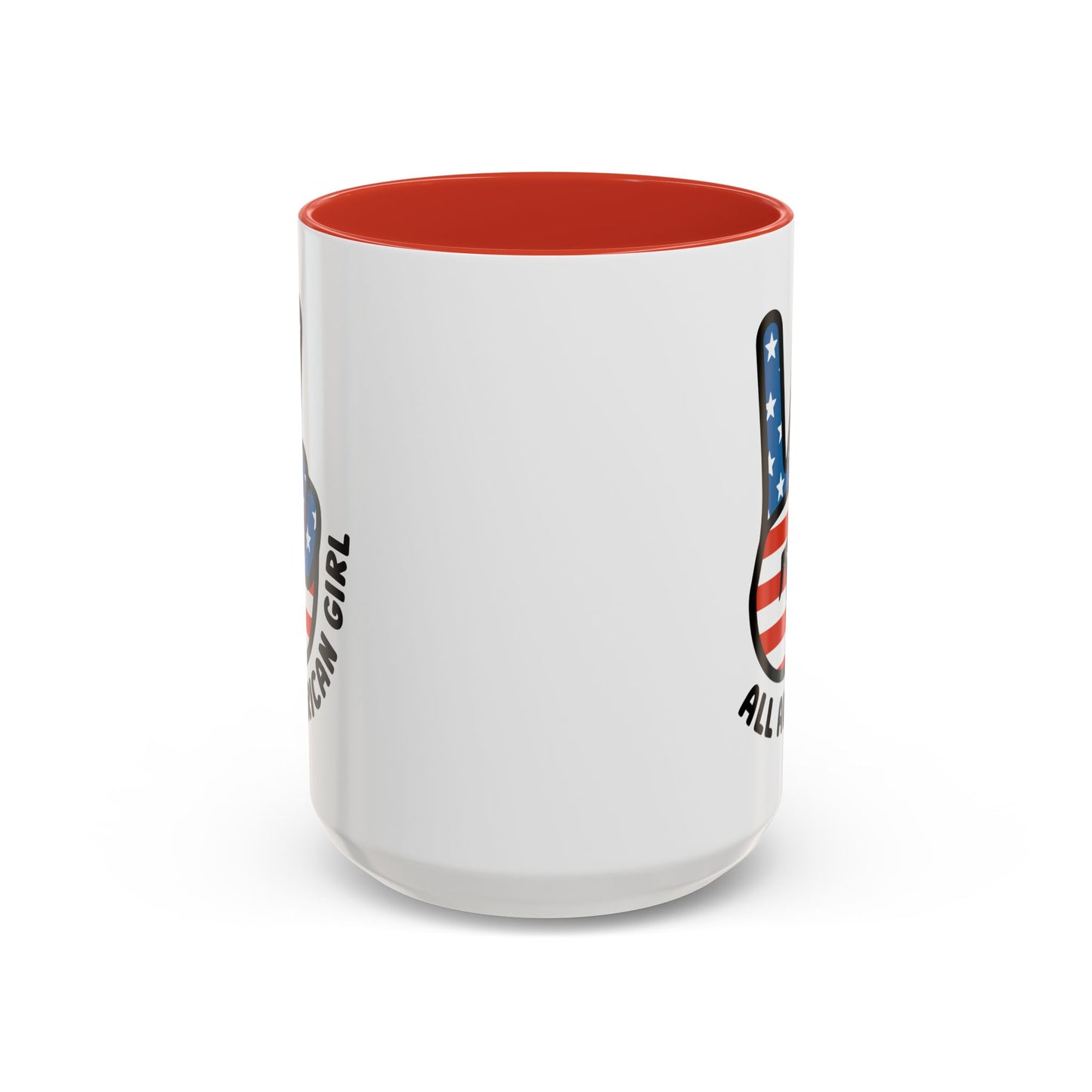 4th of July Mug - All American Girl Peace Sign