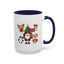 Christmas - Merry Christmas White Text Santa Reindeer Penguin Fox