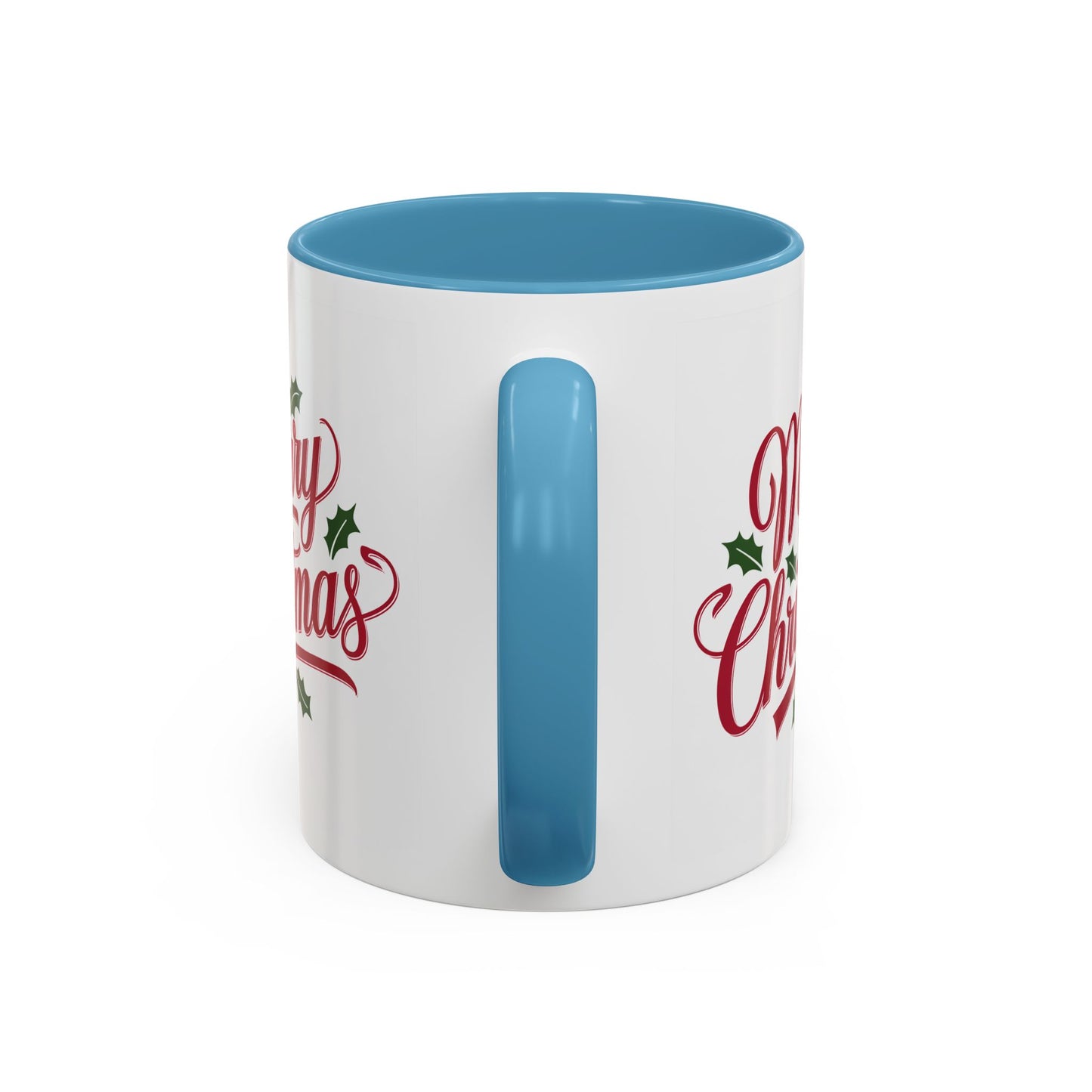 Christmas Mug - Merry Christmas Red Text Mistletoe