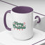 Christmas Mug - Merry Christmas Green Text Ornaments Candy Canes