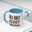 Christmas Mug - Ho Ho Ho Merry Christmas Red & Green Text 4