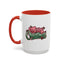 Christmas Mug - Merry Christmas Red & Green Text Mistletoe