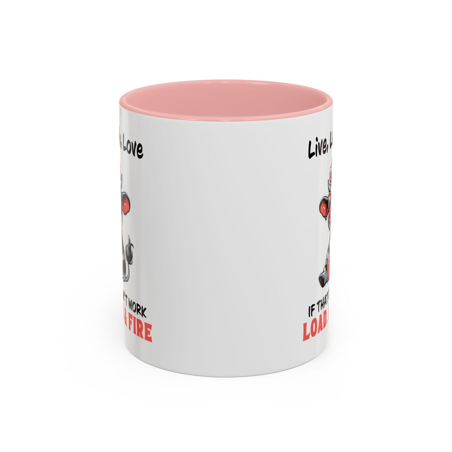 Humor Mug - Live Laugh Love Cow